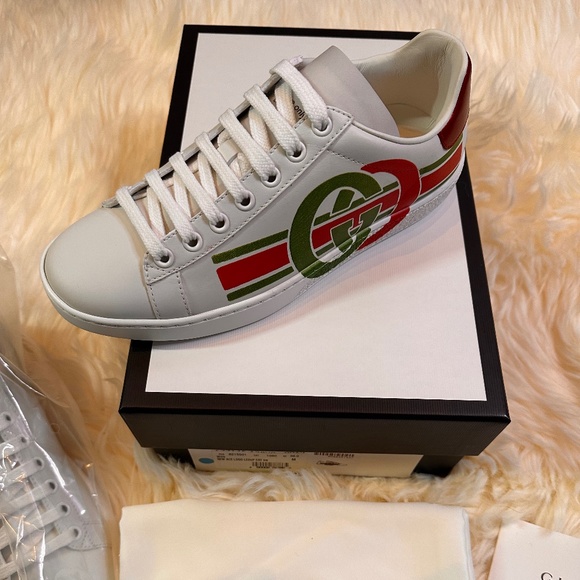 Gucci Women's Ace Interlocking G Logo Double GG - Picture 2 of 7